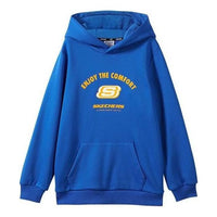 (GS) Skechers Letter Printed Hoodie 'Blue Yellow' L422K120