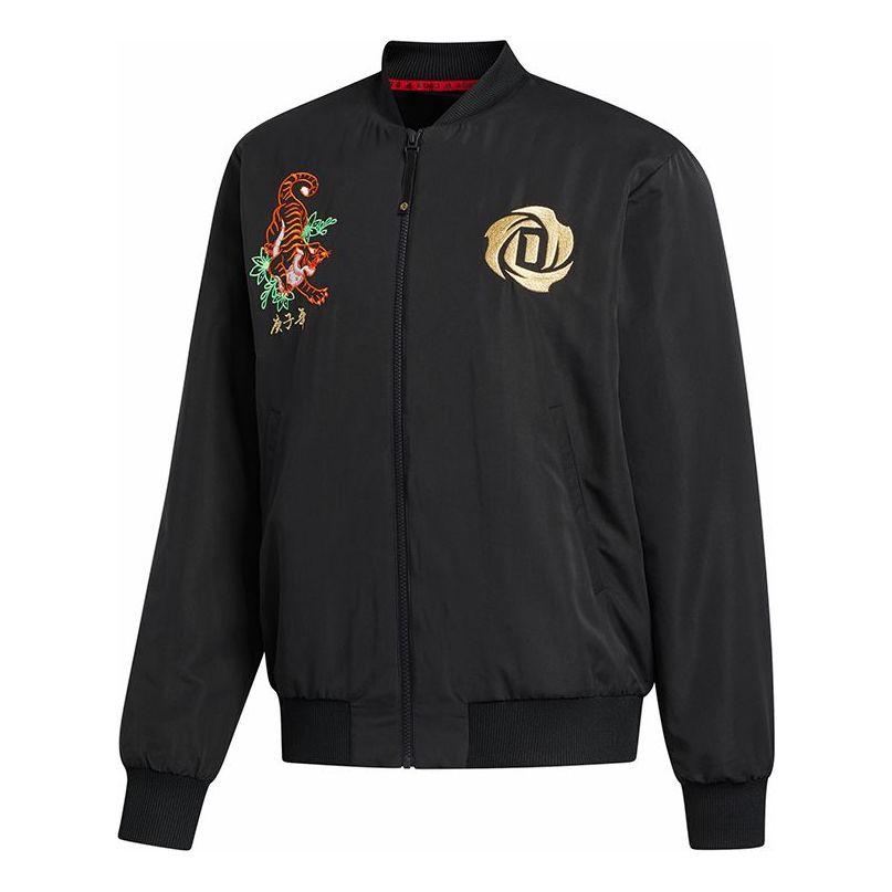 adidas Cny Rose Jkt Basketball Sports Jacket Black FP8202