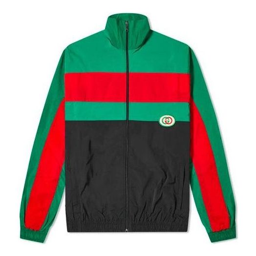 Gucci Oversized GRG Nylon Track Jacket 'Black Green' 573308-XJBAK-1060