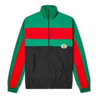 Gucci Oversized GRG Nylon Track Jacket 'Black Green' 573308-XJBAK-1060