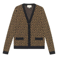(WMNS) Gucci Diamond Golden And Silver Silk Wool Jacquard Cardigan For Black Golden 'Black Gold' 595659-XKA00-7064