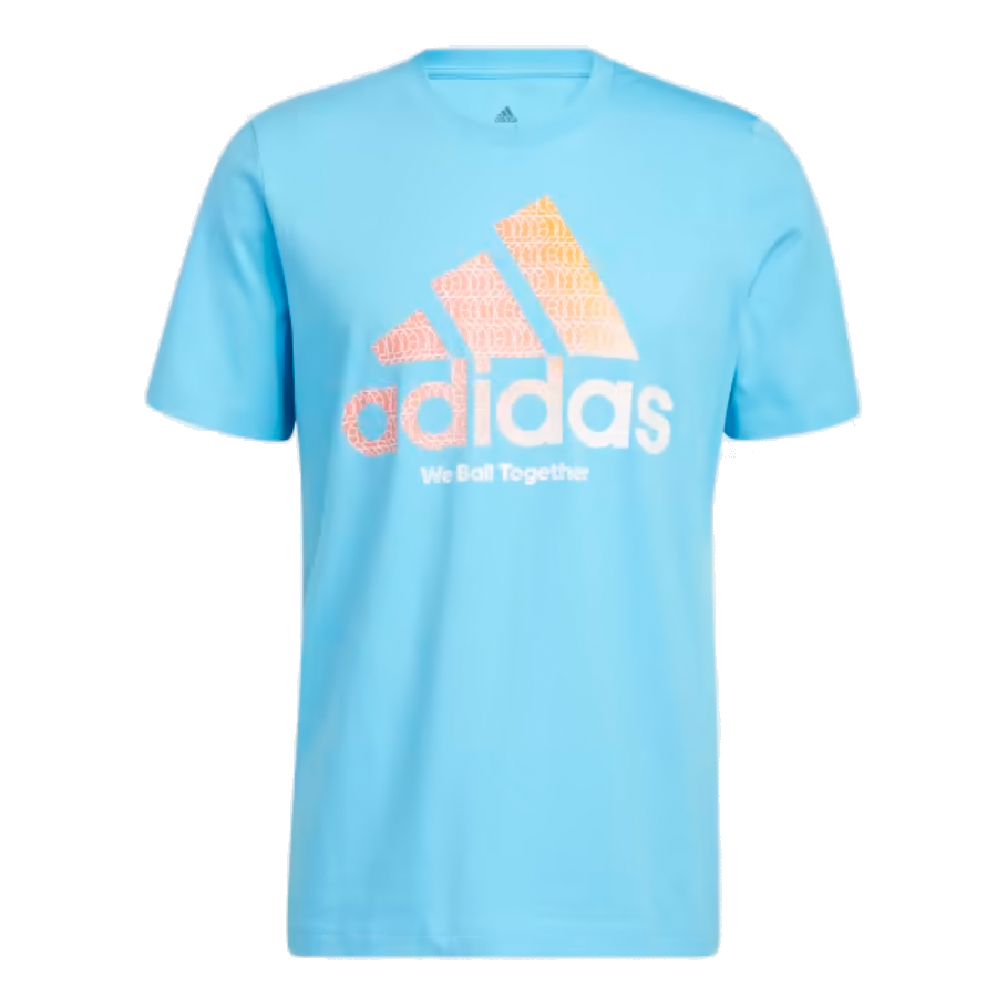 adidas We Ball Together Badge Of Sport T-shirt 'Sky Rush' HC6904