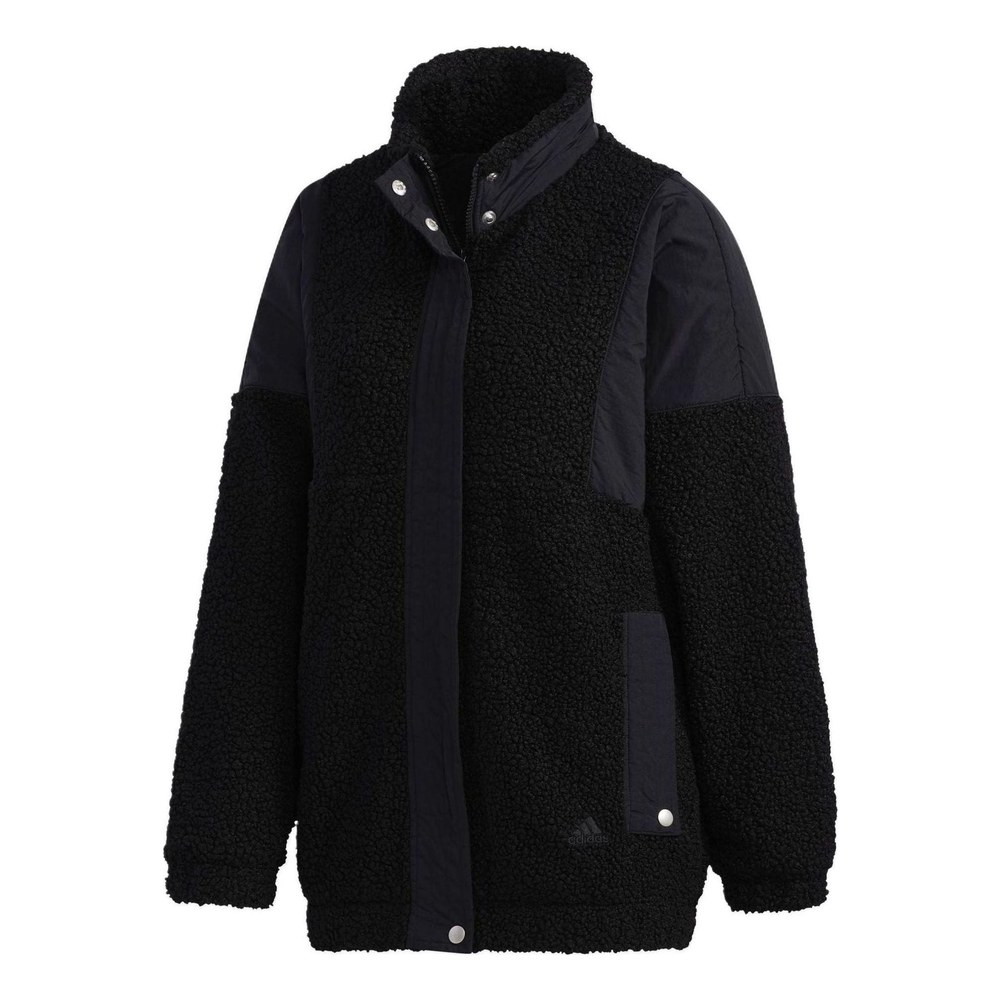 (WMNS) adidas  3-Stripes Sherpa Jacket Asia Sizing 'Black' GF6925