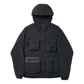 PALACE IRIDESCENT Jacket+VEST BLACK Cargo Jacket vest Unisex P19SS001
