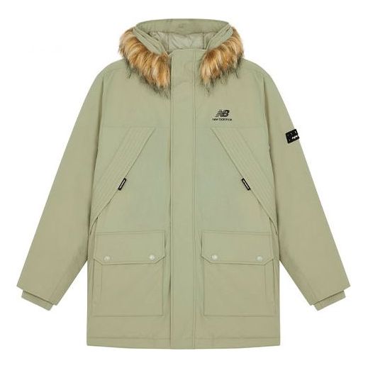 New Balance Winter Long Down Jacket Asia Sizing 'Lime Green Brown' AMJ14304-SP4