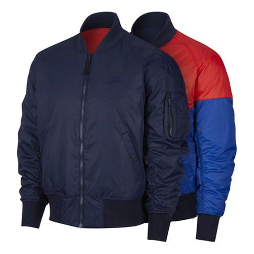 Nike Windproof Stay Warm reversible aviator Athleisure Casual Sports Jacket Obsidian Color Black AR2184-451