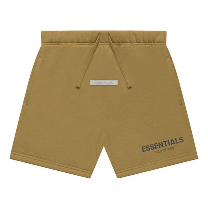 Fear of God Essentials FW21 Logo Sweatshort 'Amber' FOG-FW21-074