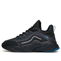 ANTA Runninng Series Sneakers Leather Fleeced 'Black Blue' 112148980-3
