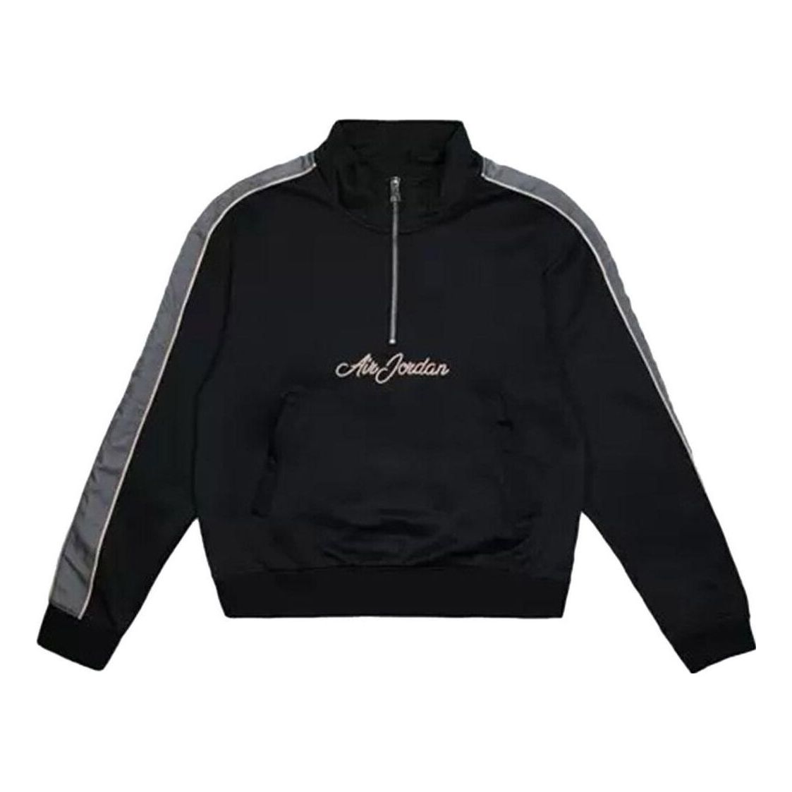 Air Jordan Remastered Half Zip Jacket Pullover 'Black Smoke Grey' CJ0268-010