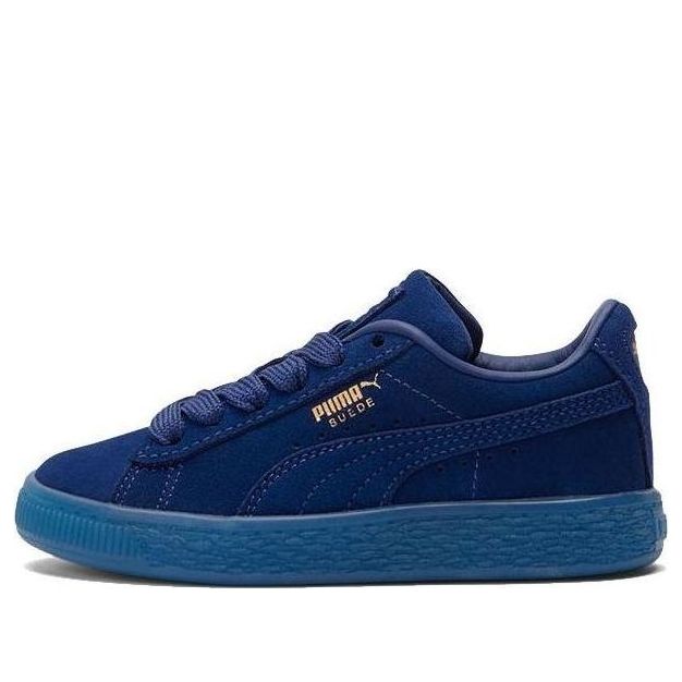 (PS) PUMA Suede Classic Mono Gold Casual Board Shoes Blue 381571-02