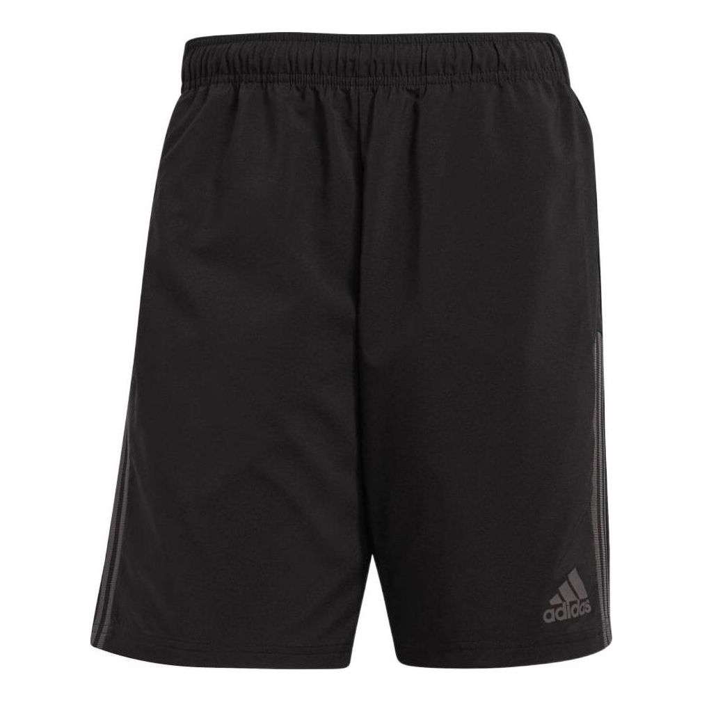 adidas Straight Elastic Waistband Stripe Sports Shorts Black GT6506