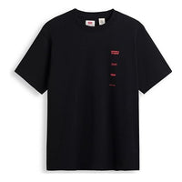 Men's Levis Logo Alphabet Printing Loose Short Sleeve Black A2799-0009