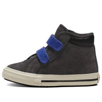 Converse Kids' Chuck Taylor All Star Hook And Loop Pc Boot High Top Black/Blue 765165C