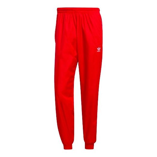 adidas originals 3D Logo Multi-Color Stripe Casual Sports Long Pants Red GE6249
