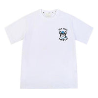 MLB Cartoon Series New York Yankees Basic Embroidered Round Neck Short Sleeve Unisex White 31TSC2031-50W