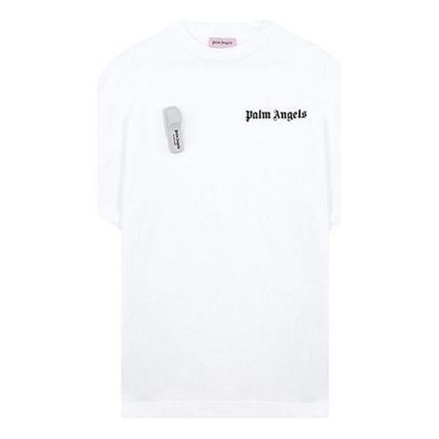 Men's PALM ANGELS Basic Short Sleeve White PMAA001S194130080110