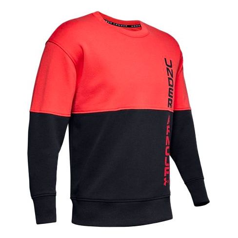 Men's Under Armour Fleece Training Sports Black Orange 1351094-001