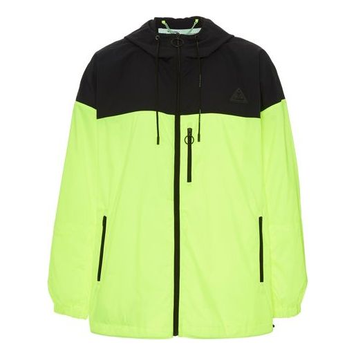 Off-White Yellow Windbreaker Jacket OMEA169S19D160156210