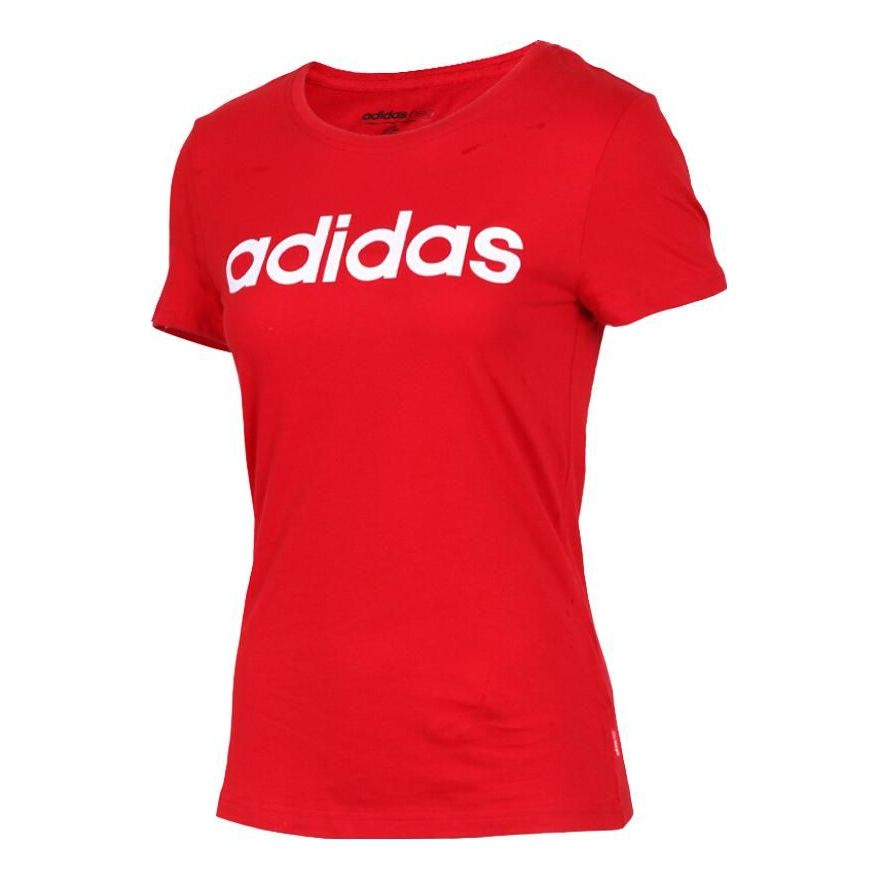(WMNS) adidas neo T-shirt 'Red' DZ7677