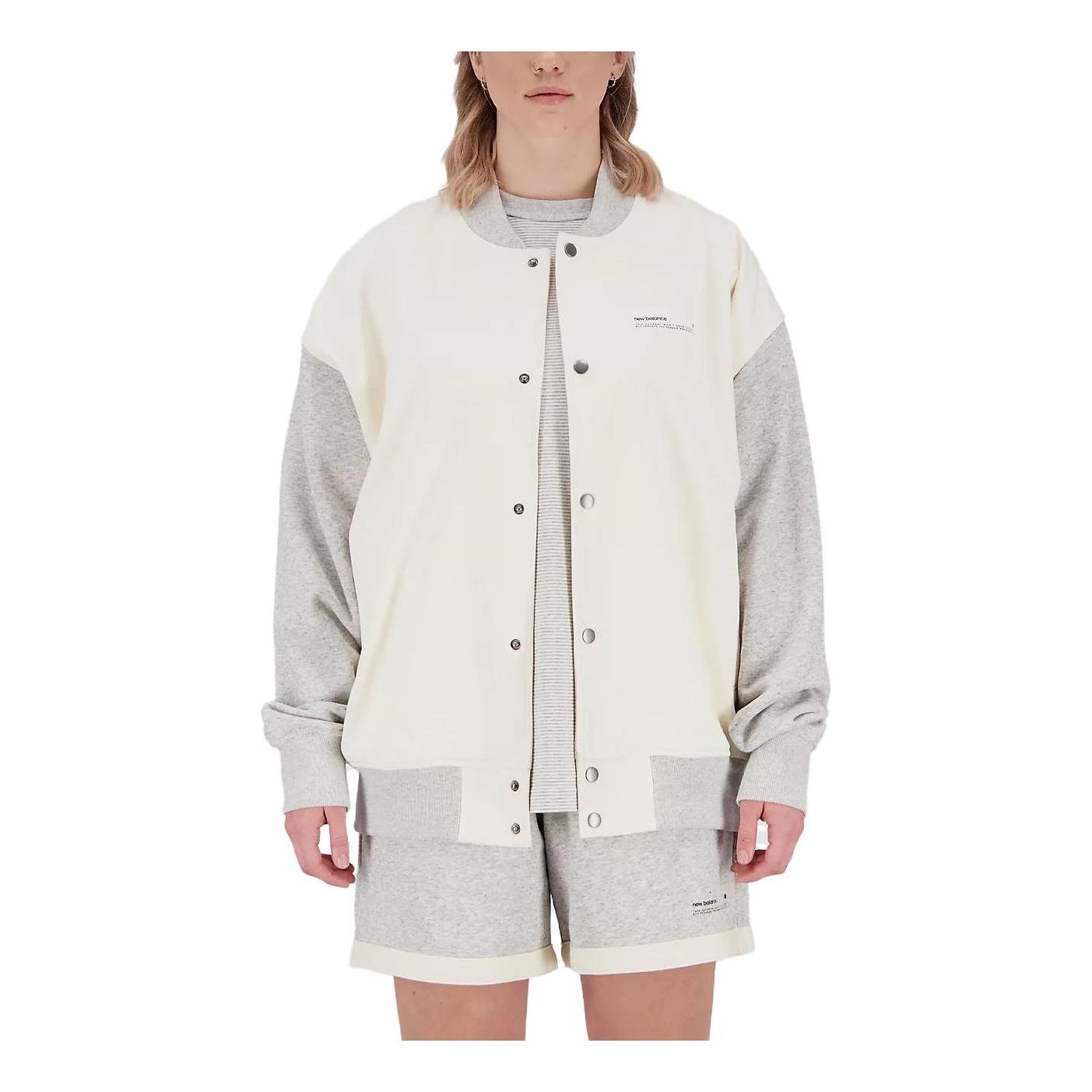 New Balance Unissentials Undyed Varsity Jacket Asia Sizing 'Greige' UJ31551G-IE