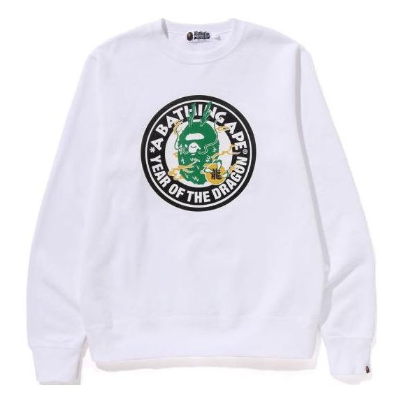A Bathing Ape Year of the Dragon Crewneck 'White' 1K20-113-004