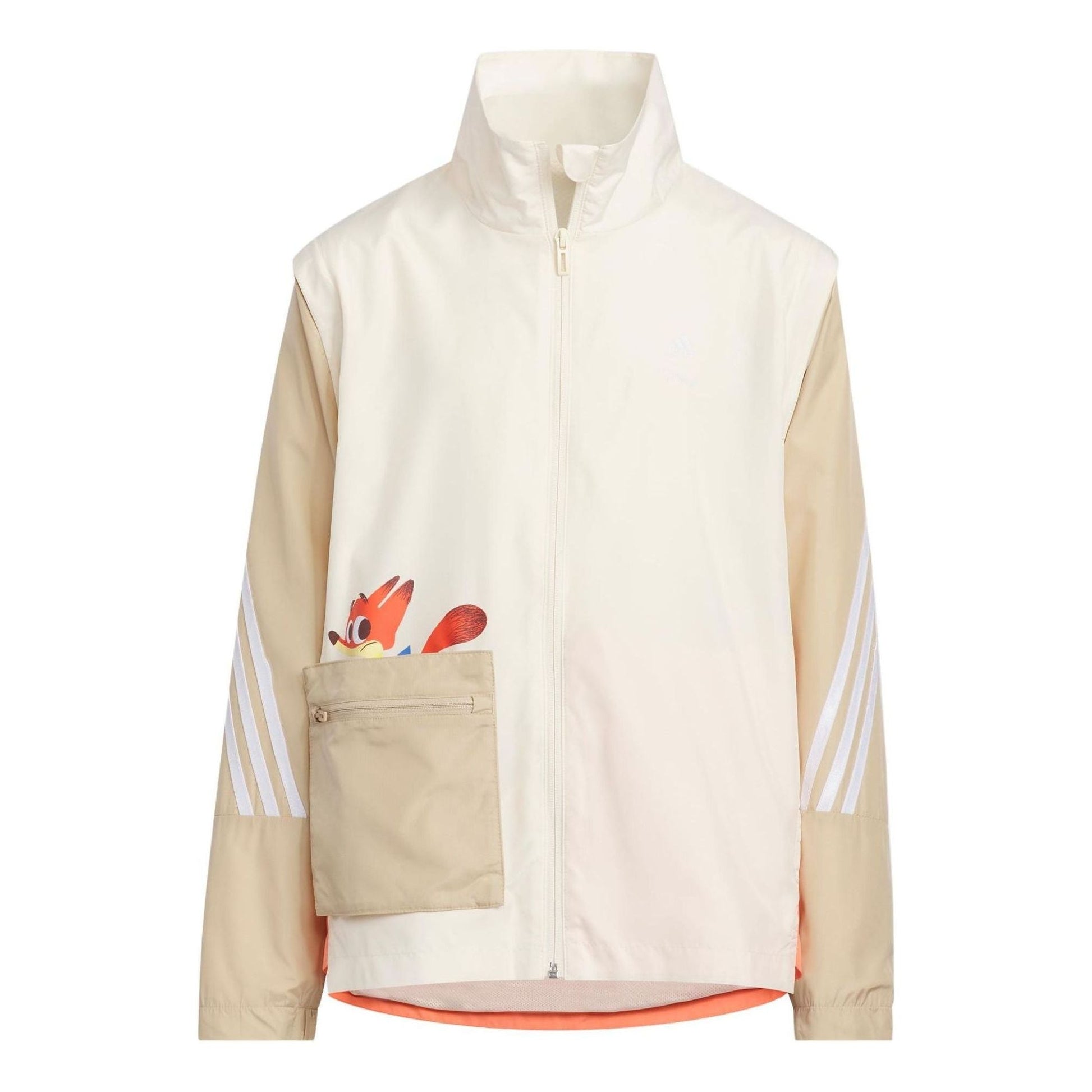 (GS) adidas x Disney Zootopia Woven 2-In-1 Jacket 'White Beige' IK6065