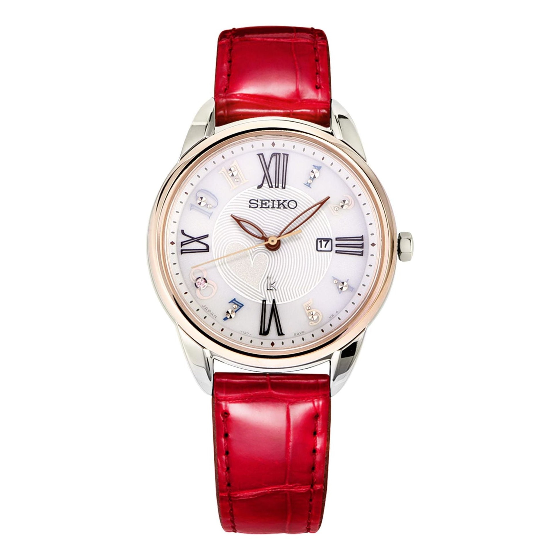 SEIKO Elegant Small Solar Energy quartz Watch Red SUT370J1