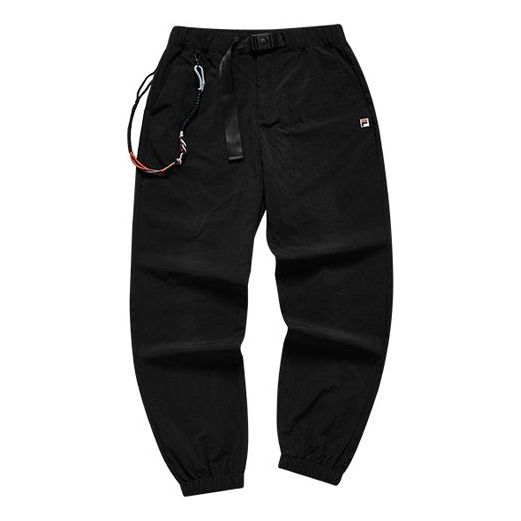 FILA FUSION Loose Hip Hop Woven Pants Black T11M931802F