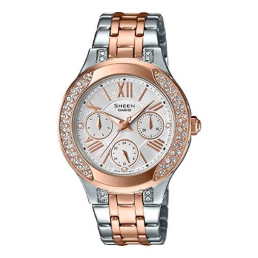 CASIO Female SHEEN Japan / South Korea Fashion Silver Analog SHE-3809SG-7A