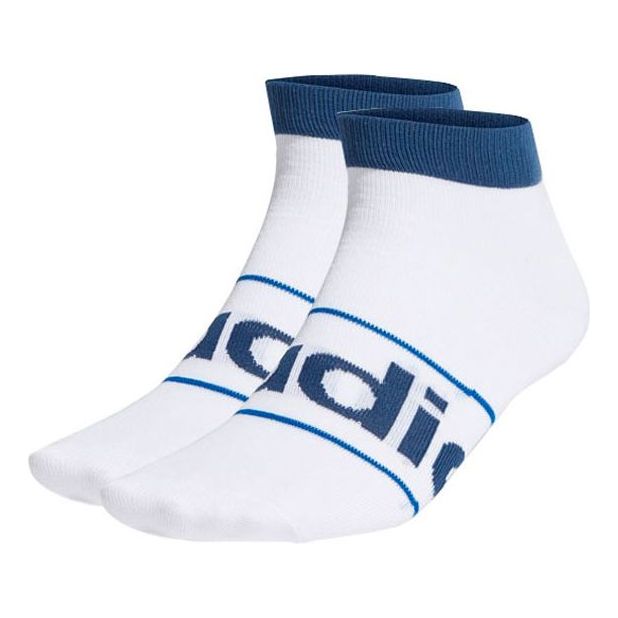 adidas Clsc Ankle 1pp Casual Sports Socks Couple Style 2 Pairs White FM6791