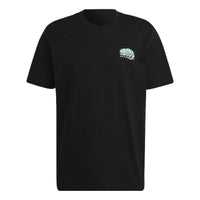 adidas originals Pckalot Tee Retro Printing Sports Round Neck Short Sleeve Black HF4762