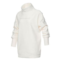 (WMNS) New Balance High Collar Solid Color Long Sleeves Pullover Hoodie Creamy White WT13110-SST