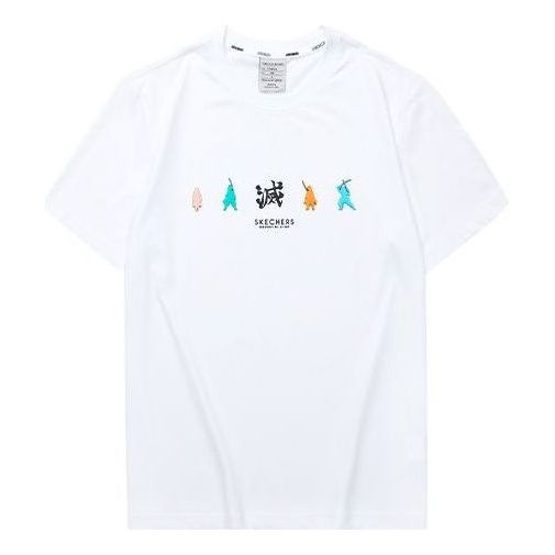 Skechers x Kimetsu No Yaiba Tee 'White' L322U054-0019