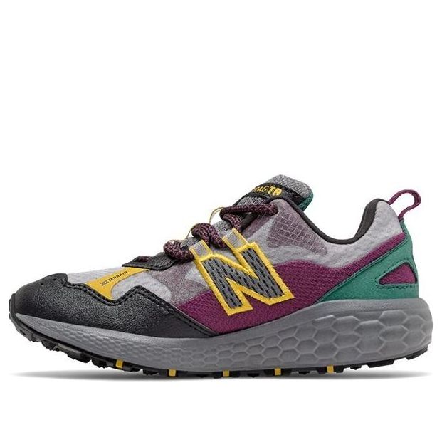 New Balance Kids' Fresh Foam Crag Grey/Green/Purple PECRGLC2