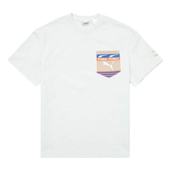 PUMA Boxy Pocket Logo Tee 'White' 534991-05