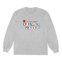 Travis Scott Cactus Jack x McDonald Crossover Chest Alphabet Printing Pattern Long Sleeves Unisex Gray TC-6