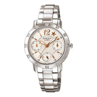CASIO SHEEN Waterproof Stainless Steel Strap White Analog SHN-3020D-7ADR