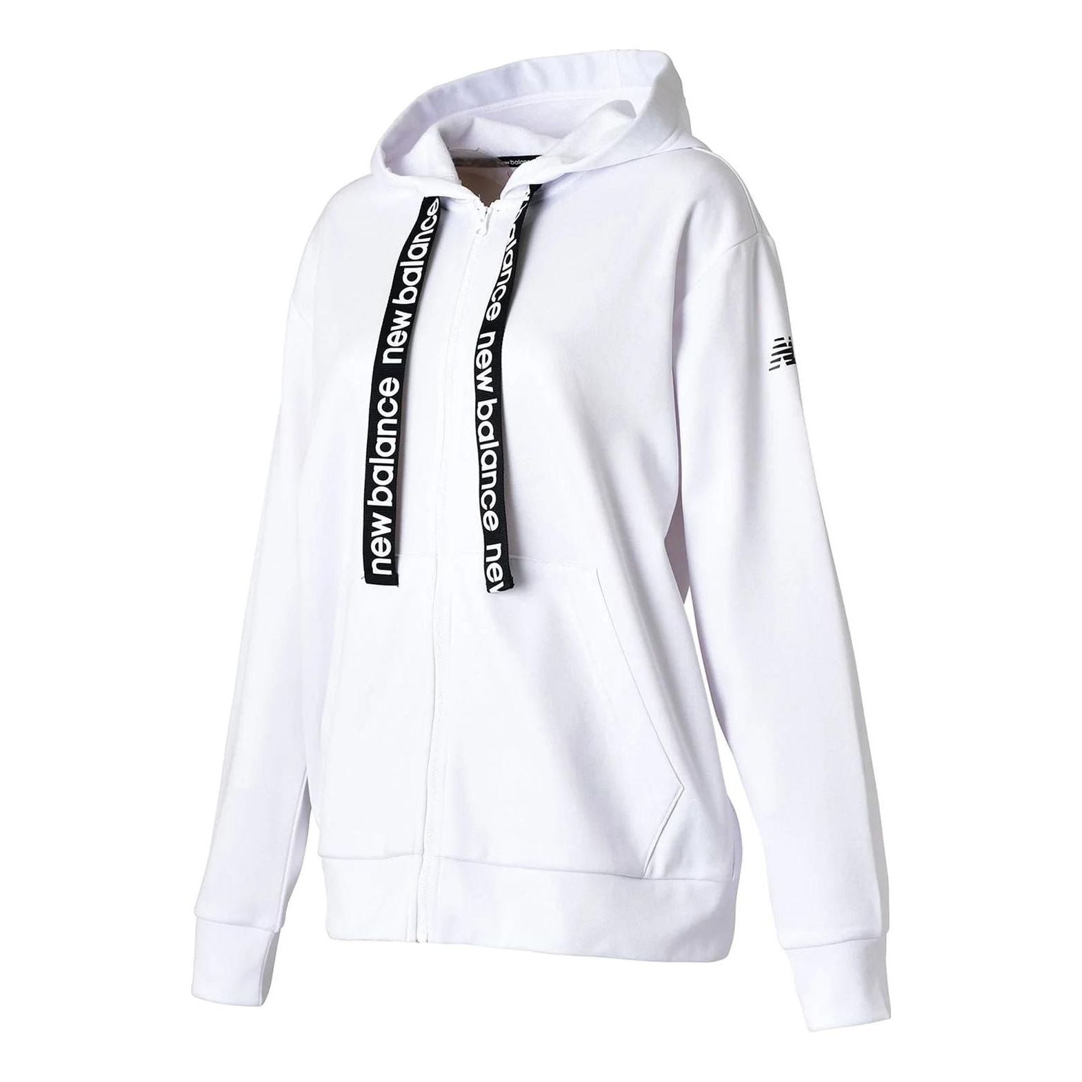 (WMNS) New Balance Relentless Fleece Full Zip Jacket Asia Sizing 'White' WJ13174-WT