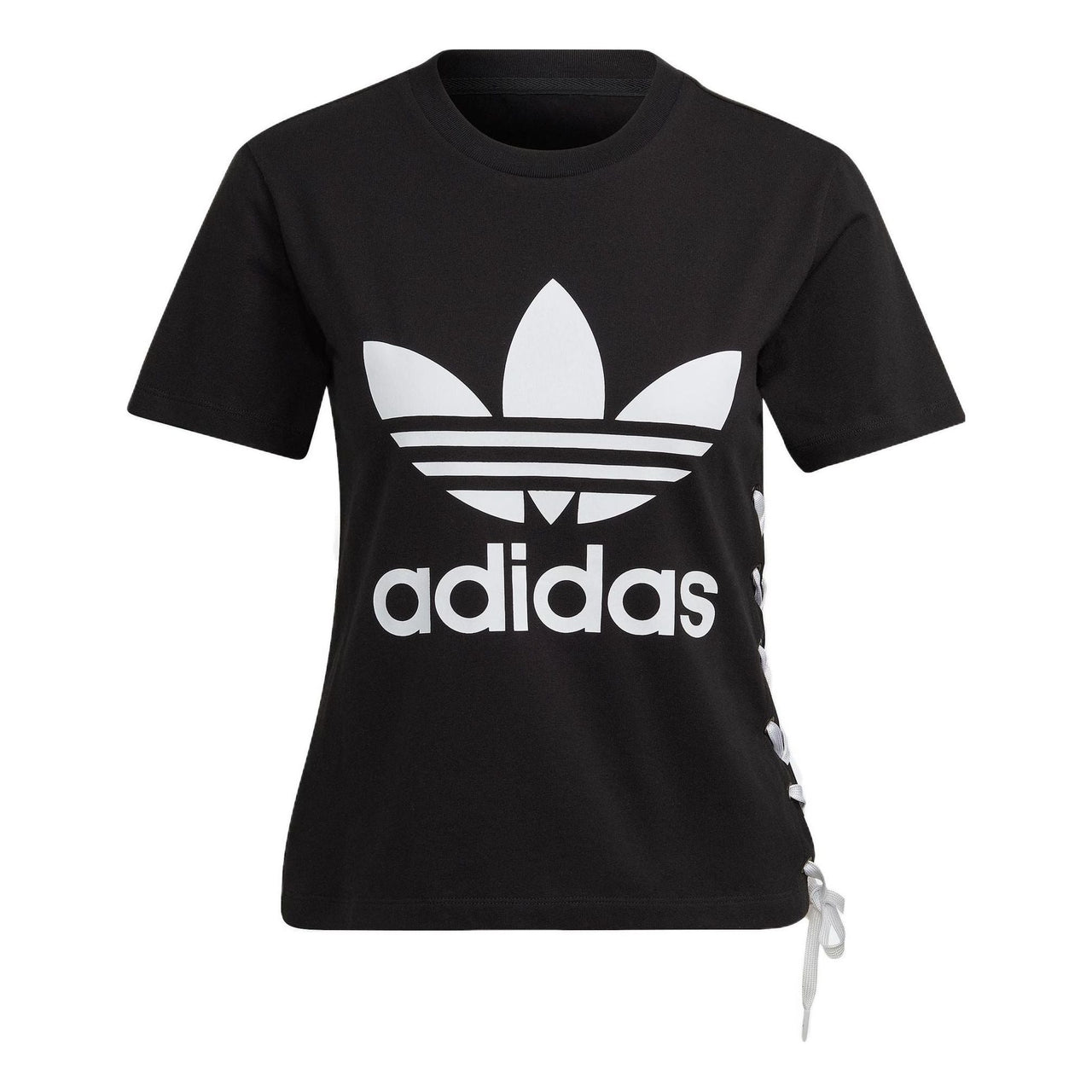 (WMNS) adidas Always Original Trefoil T-Shirt Asia Sizing 'Black White' HS2599