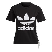 (WMNS) adidas Always Original Trefoil T-Shirt Asia Sizing 'Black White' HS2599