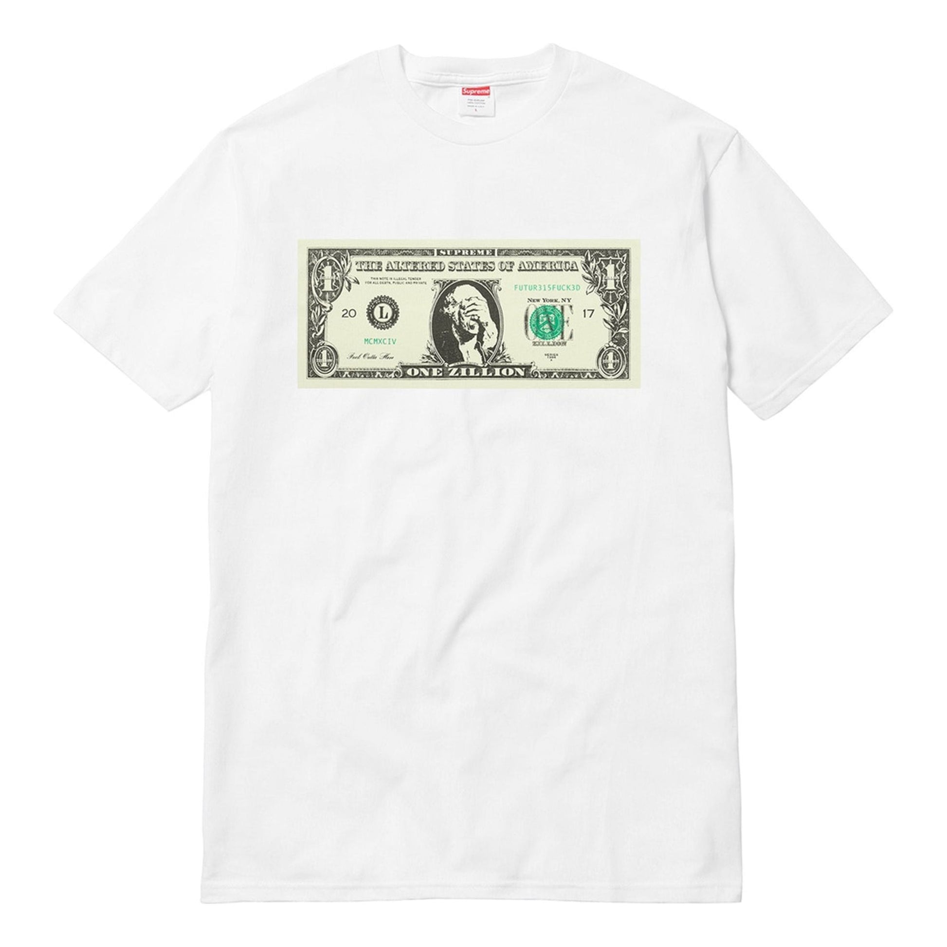 Supreme FW17 Dollar Tee White Printing Short Sleeve Unisex SUP-SS18-544