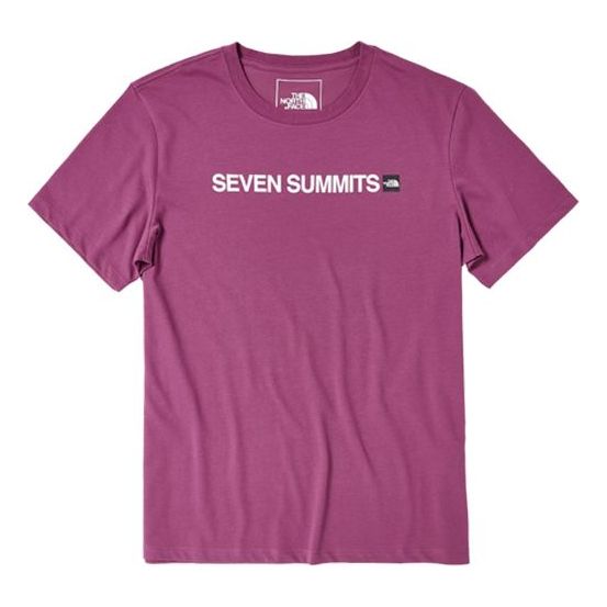 THE NORTH FACE Outdoor Cozy Breathable Short Sleeve Couple Style Purple 4NDF-ZDN