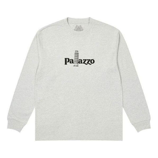 PALACE x PALAZZO Crossover Chest Long Sleeves Gray T-Shirt P20LS002