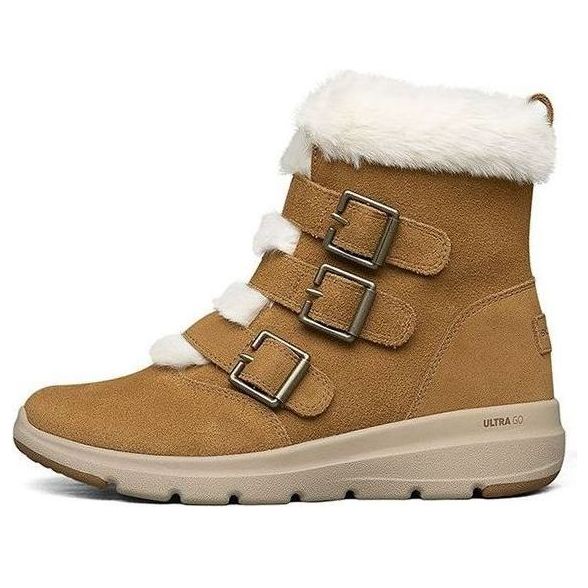 (WMNS) Skechers Snow Boots 'Khaki' 144154-CSNT