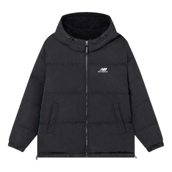 New Balance logo Sportswear Puffer Asia Sizing 'Black White' 5PC44733-BK