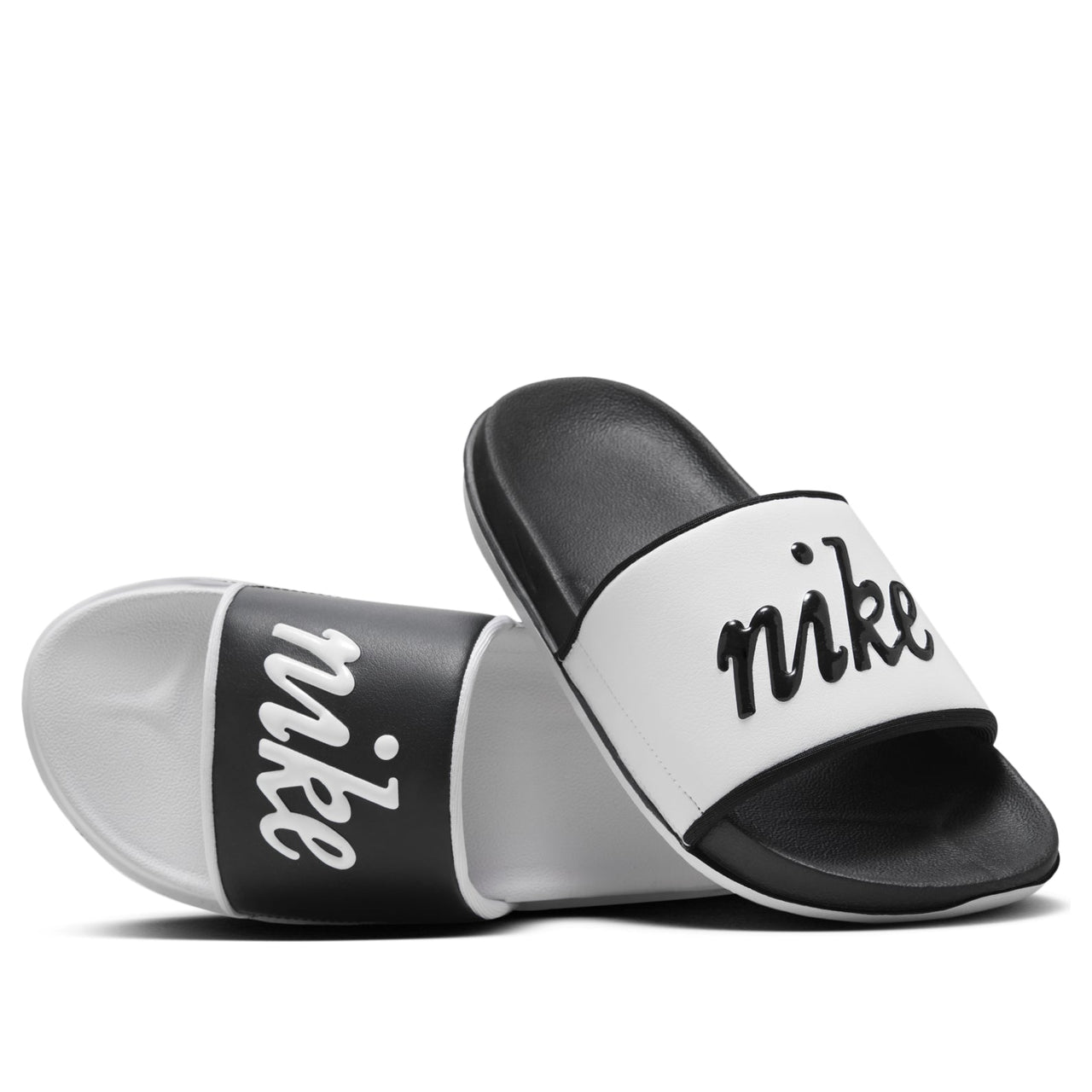 (WMNS) Nike Offcourt Slides 'White Black Mismatched' FQ7646-100