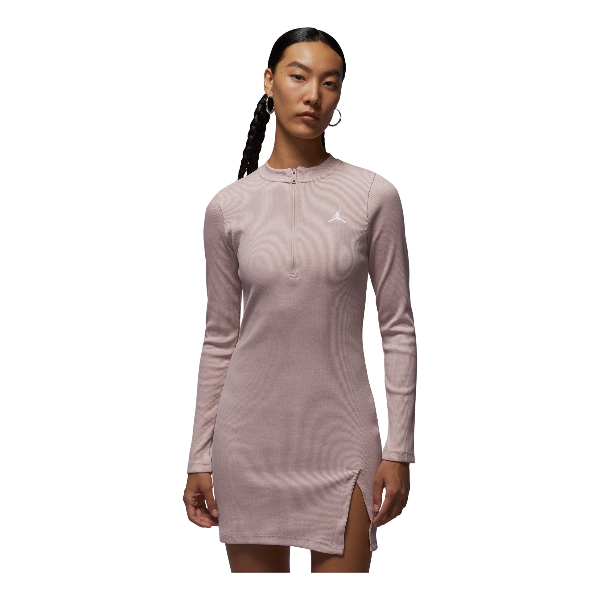 (WMNS) Air Jordan Long Sleeved Knitted Dress 'Fossil Lime White' HF9478-292