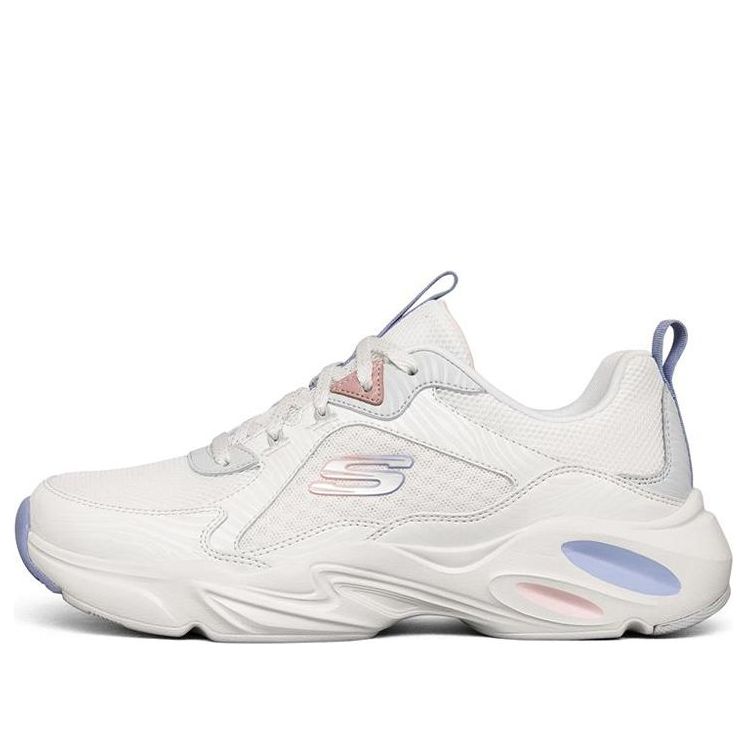 (WMNS) Skechers Stamina Airy Low Top Running Shoes White/Purple 149622-WPLB