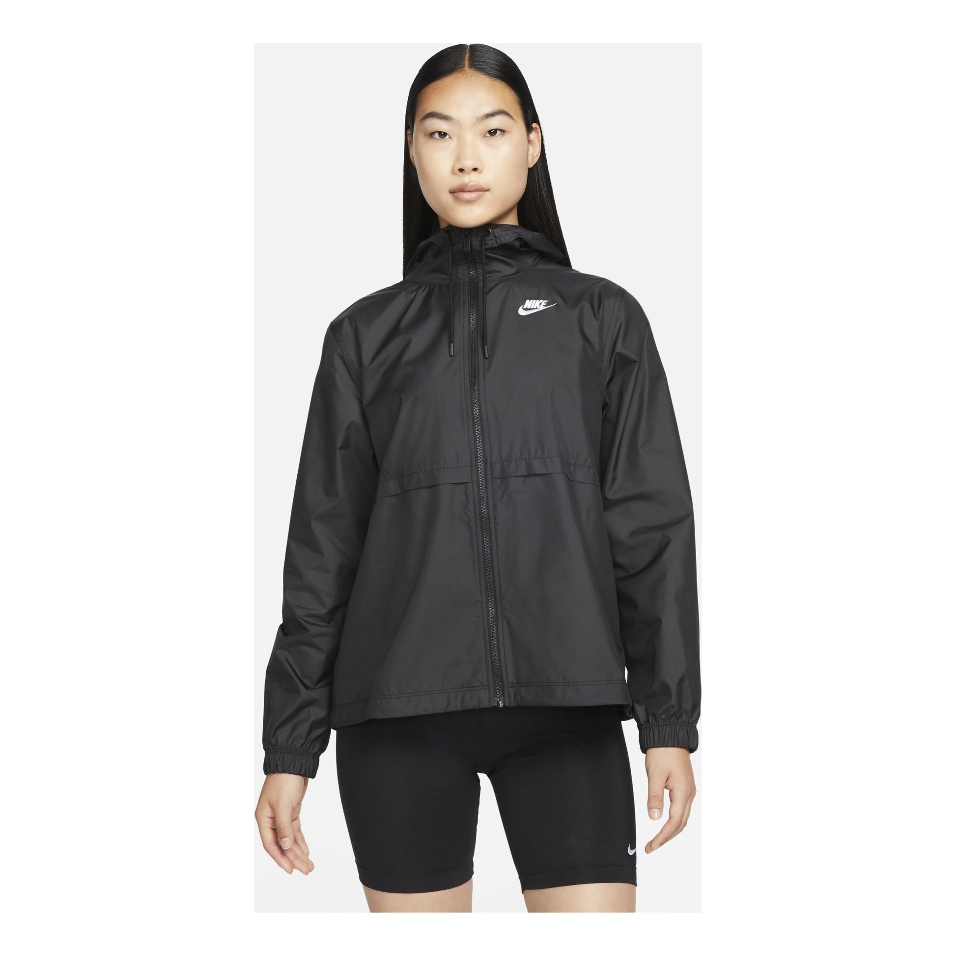 (WMNS) Nike Sportswear Essential Repel Woven Jacket Asia Sizing 'Black' DM6180-010