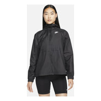 (WMNS) Nike Sportswear Essential Repel Woven Jacket Asia Sizing 'Black' DM6180-010